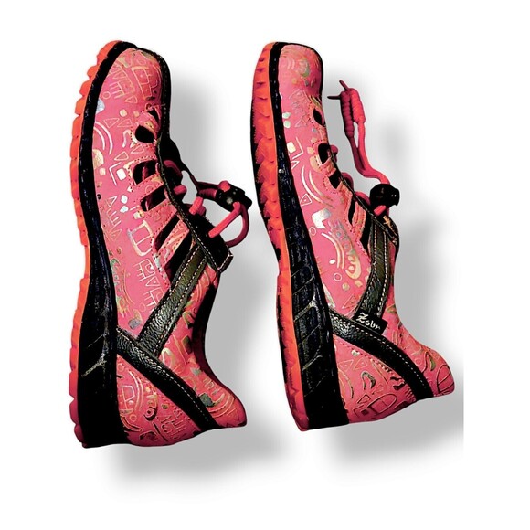 ZOBR Italian Design Leather Pink Purple Metallic Artfully Casual Shoe Qu… - Picture 5 of 6